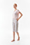 Rabbit Printed Crew Neck Pajamas Set - 7