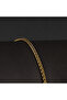 Steel Men's Bracelet, Gold Color, Thin Knitted Chain, No:36 - 3
