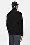 Gremıo Black Fleece Stand Collar Embroidered Standard Fit Men's Sweatshirt - 3
