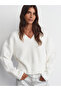 V-Neck Soft Textured Knitwear Sweater - 5