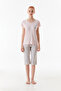 Rabbit Printed Crew Neck Pajamas Set