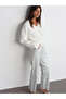 V-Neck Soft Textured Knitwear Sweater - 3