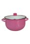 24 cm Enamel Roasting Yogurt Pot 5.5 Liter Pink - 3