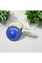 Enamel Egg Boiling Pan, Sauce Pan, Baby Food Pan, 12 cm, 800ml, with Blue Lid - 2