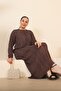 Women's Large Size Crispy Pattern Long Mother's Casual Dress - 8