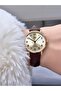   Minimal Elegant Slim Case Women's Leather Cord Wristwatch - 2