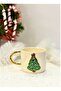 Handmade 24 Carat Gold Decorated, Embossed Christmas Tree, Christmas Tree, Pine Tree, Christmas Mug - 4