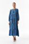Fullamodest Collar Tied V-Neck Dress - 2