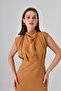 Camel Judge Collar Dress - 3