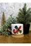 24 Carat Gold Decorated, New Year's Eve Christmas Candy Cane Embossed, Handmade Gift Mug - 4