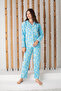 Women's Front Buttoned Long Sleeve Fleece Plush Winter Warm Pajamas Set - 2