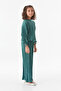 Corded Crew Neck Girl's Suit - 3