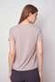 Women's V-Neck Short Sleeve Lycra Fabric Stylish T-shirt Blouse-Grey - 7