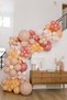 Balloon Set Retro White-Pink Blush-Coral-Peach 100-Piece Balloon Chain Set