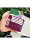 Flerna - Ultra Thin Genuine Leather Purple Card Holder Wallet with Coin Case, Rfid Protection