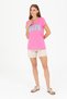 Women's Pink Crew Neck T-Shirt 50269557 -Vr041 - 4