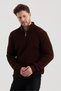Men's Oversize Zippered Fishing Knitwear Sweater - 3