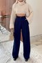 Women's Trousers - Hera Elastic Waist Pocket Palazzo Trousers - 4