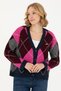Women's V-Neck Navy Blue Knitwear Cardigan 50269496 -Vr033 - 3