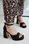 Women's Bella Platform Single Strap Open Toe High Thick Heeled Shoes - 4