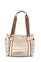 Copper Women's Large Size Inflatable Parachute Bag with Zipper and Side Compartments, Stripe Detailed Daily Shoulder Bag - 7
