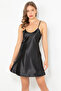 Thin Strap Mini Satin Nightgown - 6