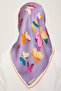 Geometric Patterned Sura Silk Scarf 24Ya9147 36 31 - 4