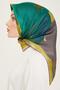 Floral Patterned Twill Silk Scarf 24Ya9145 2 52 - 3