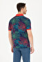 Men's Navy Blue Polo Neck T-Shirt 50276807-Vr033 - 5