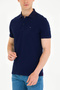 Men's Navy Blue Basic Polo Neck T-Shirt 50276453 -Vr033 - 6