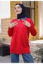 Women's Mercerized Collar Stone Detailed Knitwear Tunic - 3