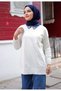 Women's Mercerized Collar Stone Detailed Knitwear Tunic - 5