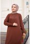 Women's Mercerized Pleated Gipe Detailed Knitwear Dress - 4