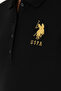 Women's Black Basic Polo Neck T-Shirt 50280071-Vr046 - 7