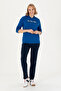 Women's Cobalt Blue Hooded Sweatshirt 50276015-Vr045 - 3