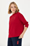 Red Women's Sweatshirt - Crew Neck, 50276027 -VR030 - 3