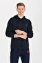 Men's Navy Blue Hooded Sweatshirt 50253234 -Vr033 - 4
