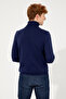 Men's Blue Turtleneck Basic Knitwear Sweater 50251874 -Vr212 - 5