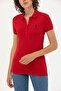 Women's Red Basic Polo Neck T-Shirt 50262657-Vr171 - 6