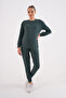Green Maternity Cotton Stretch Fabric Tracksuit Set - 4