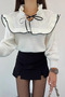 Women's White Lacing Detailed Valon Knitwear Sweater - 7