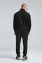 Men's Stand Collar Pigment Printed Winter Regular Fit Black Sweatshirt Bmk0002-S-V01 - 4