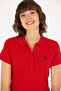 Women's Red Basic Polo Neck T-Shirt 50262675-Vr171 - 2