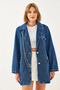 Women's Indigo Chain Denim Jacket 6033 60351073 - 7