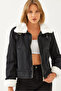 Women's Smoked Fur Denim Coat 2409 60351070