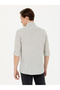 Khaki Slim Fit 100% Cotton Striped Shirt 50253923-Vr027 - 5