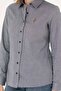 Women's Navy Blue Melange Long Sleeve Basic Shirt 50262849-Vr120 - 6