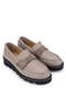 Women's Genuine Leather Mink Floater Loafer Shoes - 3