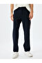 Pocket Detailed Viscose Blended Buttoned Striped Sweatpants - 3