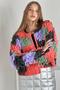 Women's Oversize Tasseled Multicolor Winter Long Knitwear Cardigan - 3